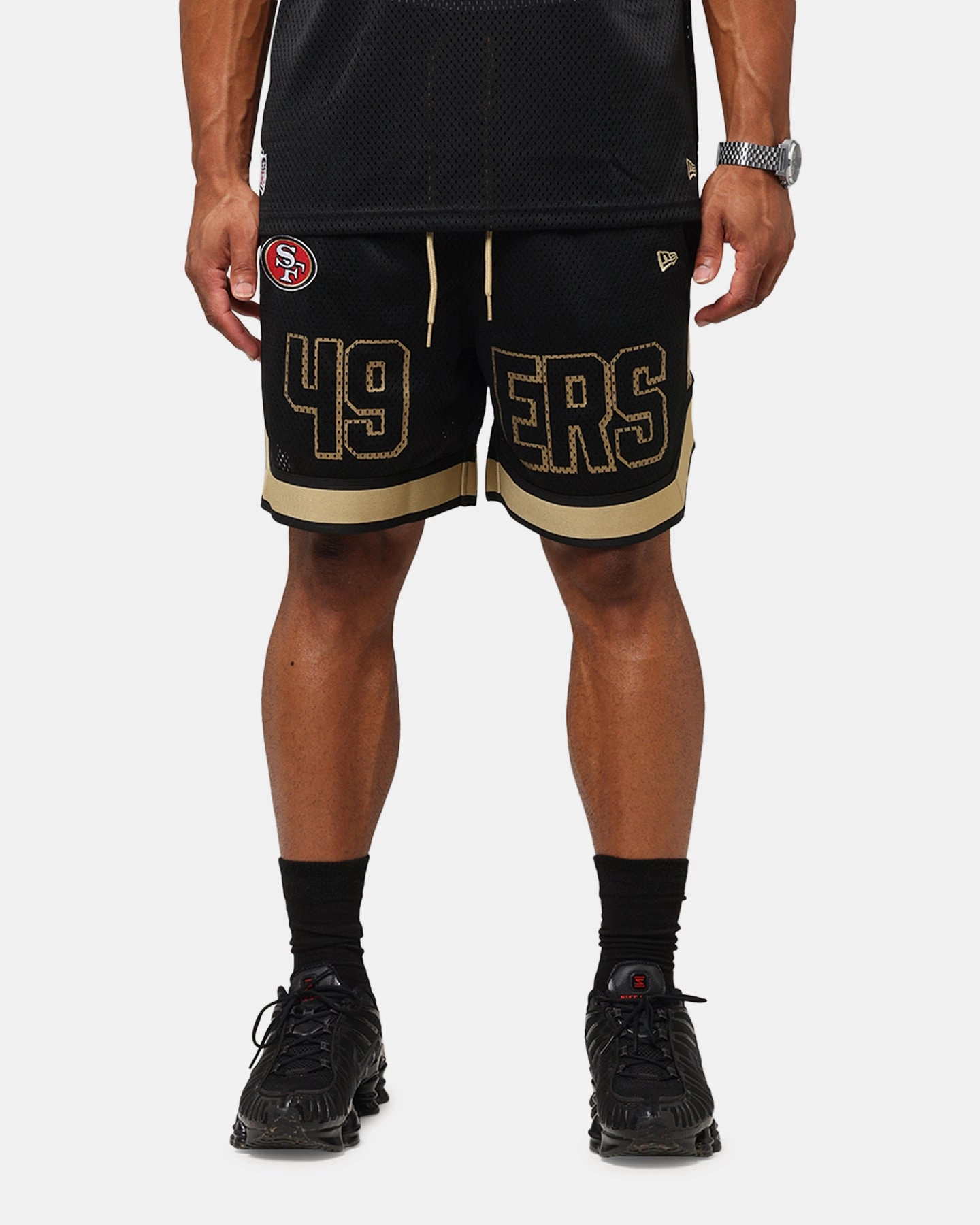 New Era San Francisco 49ers NFL Graphic Shorts Black Outdoor Comfort