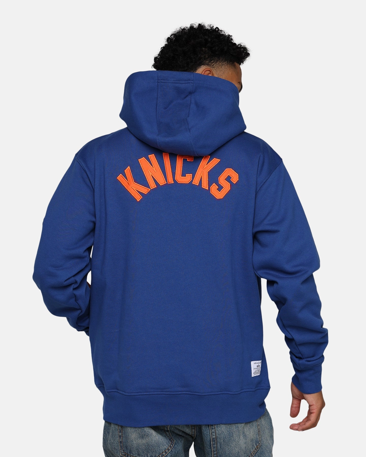 New Era X Alpha Industries New York Knicks Zipper Hoodie Blue Outerwear Dirt Repellent Surface
