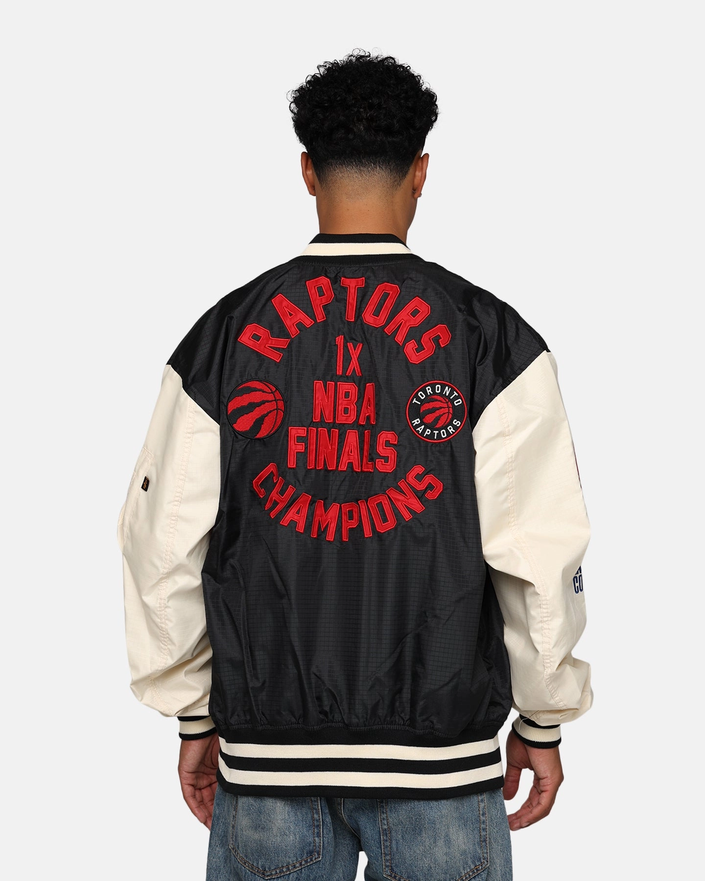 New Era X Alpha Industries Toronto Raptors L-2B Bomber Jacket Black Hope