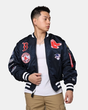 New Era X Alpha Series X MLB Boston Red Sox MA-1 Bomber Jacket Navy Simple Fit