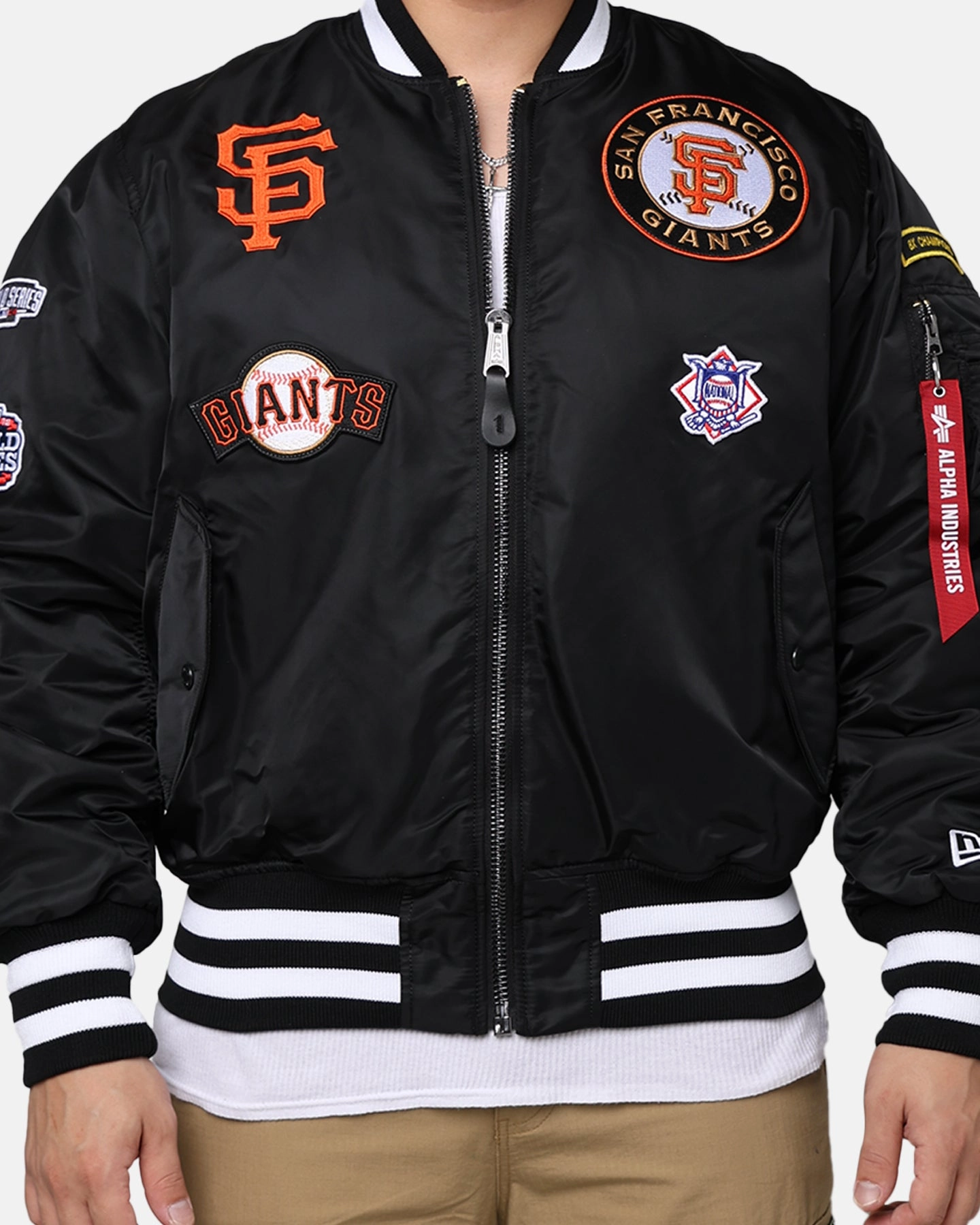 Sale Technique New Era X Alpha Series X MLB San Francisco Giants MA-1 Bomber Jacket Black