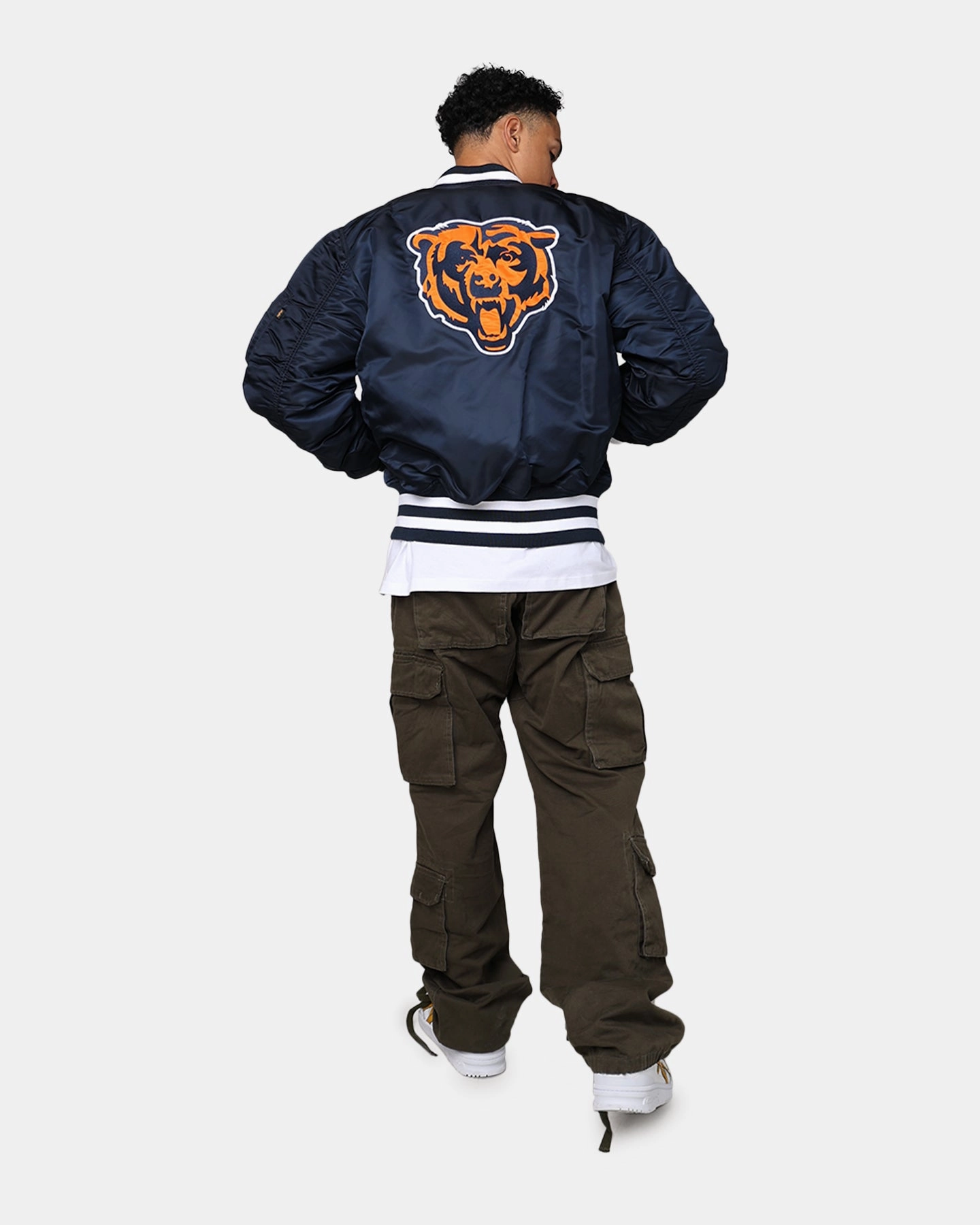 window - shopping Winter Layers New Era X Alpha Series X NFL Chicago Bears MA-1 Bomber Jacket Navy/Orange