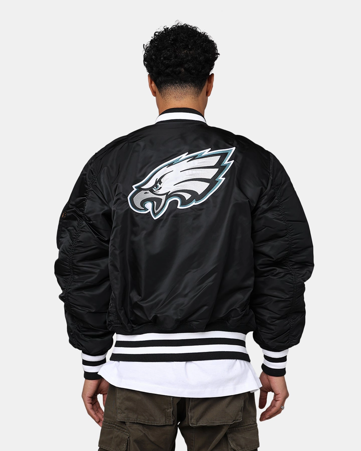High Visibility Elements New Era X Alpha Series X NFL Philadelphia Eagles MA-1 Bomber Jacket Black