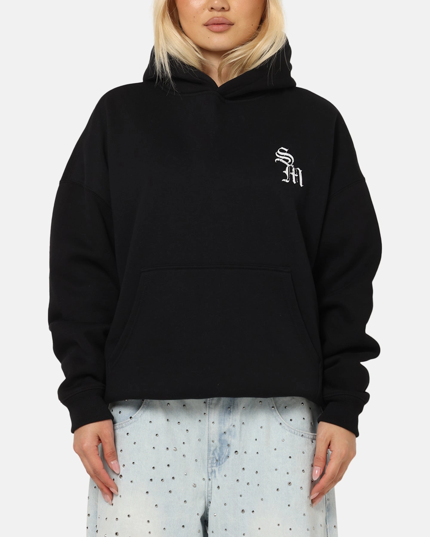 afternoon Weather resistant Saint Morta Redemption Boxy Hoodie Black