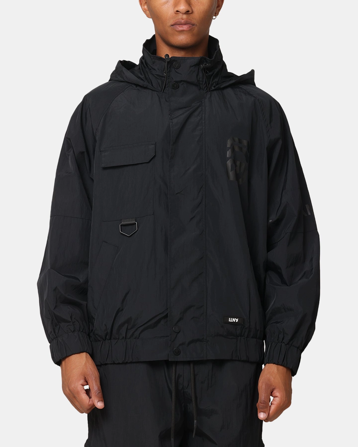 The Anti Order Faction Windbreaker Jacket Black Rollaway Collar Feature Child