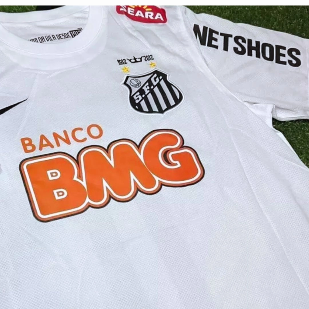 Friction Resistant Coating Yarn Dye Effect Neymar Jr. Santos FC Home Jersey 2011/12 Long Sleeve