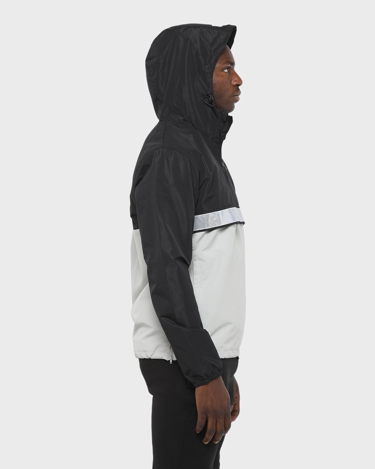 Warm Shield Comfortable Nicce Casta Cagoule Jacket Black/Stone