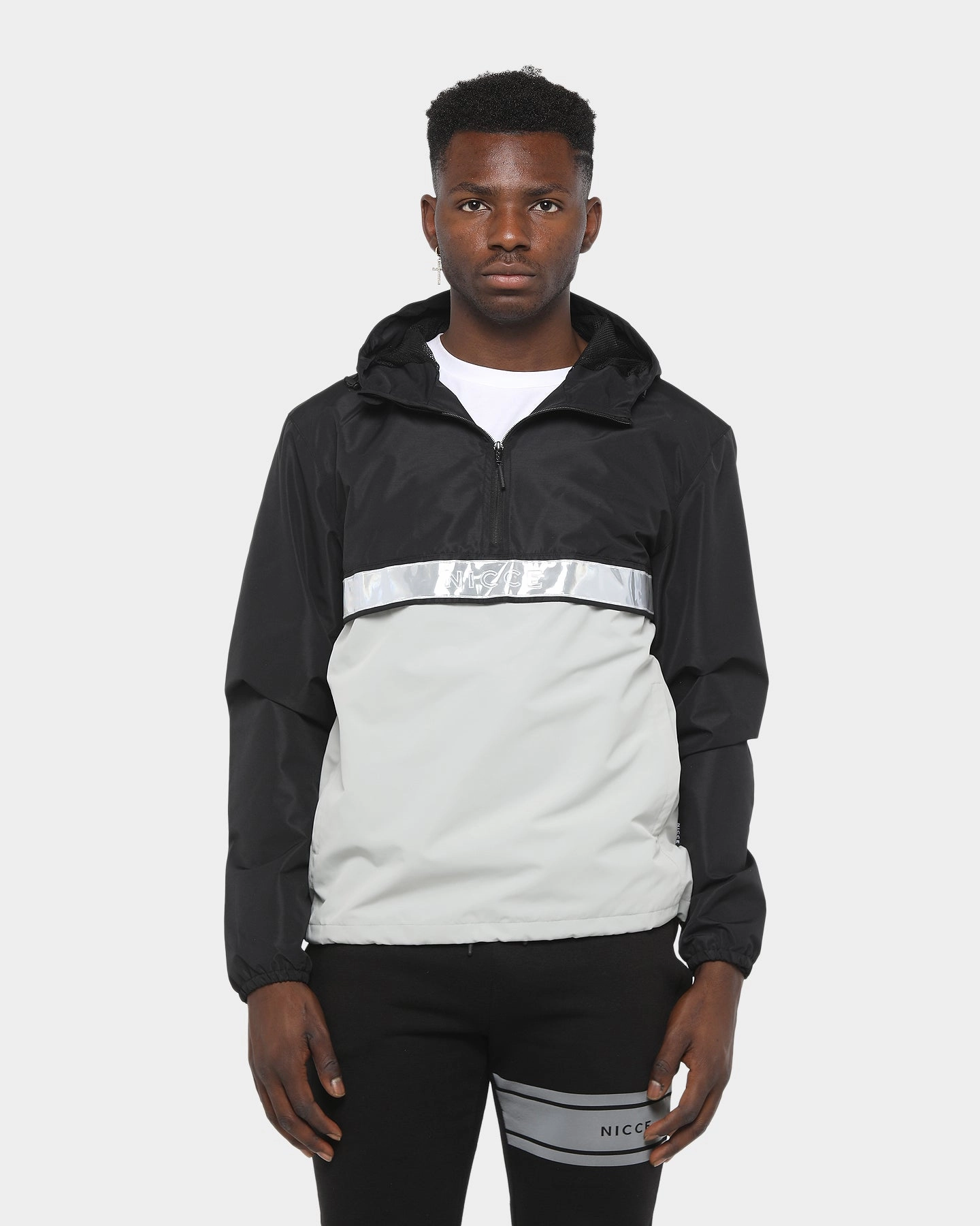 Nicce Casta Cagoule Jacket Black/Stone Thermal regulation suitable for stage shows