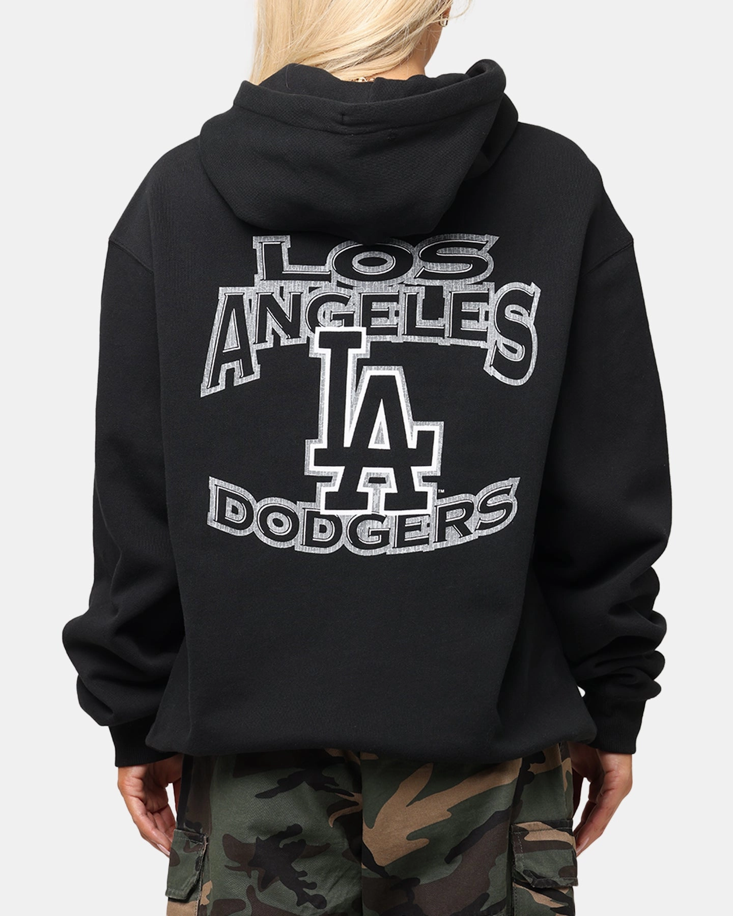 Majestic Athletic Los Angeles Dodgers Acland Hoodie Black Warm Street Pet Friendly