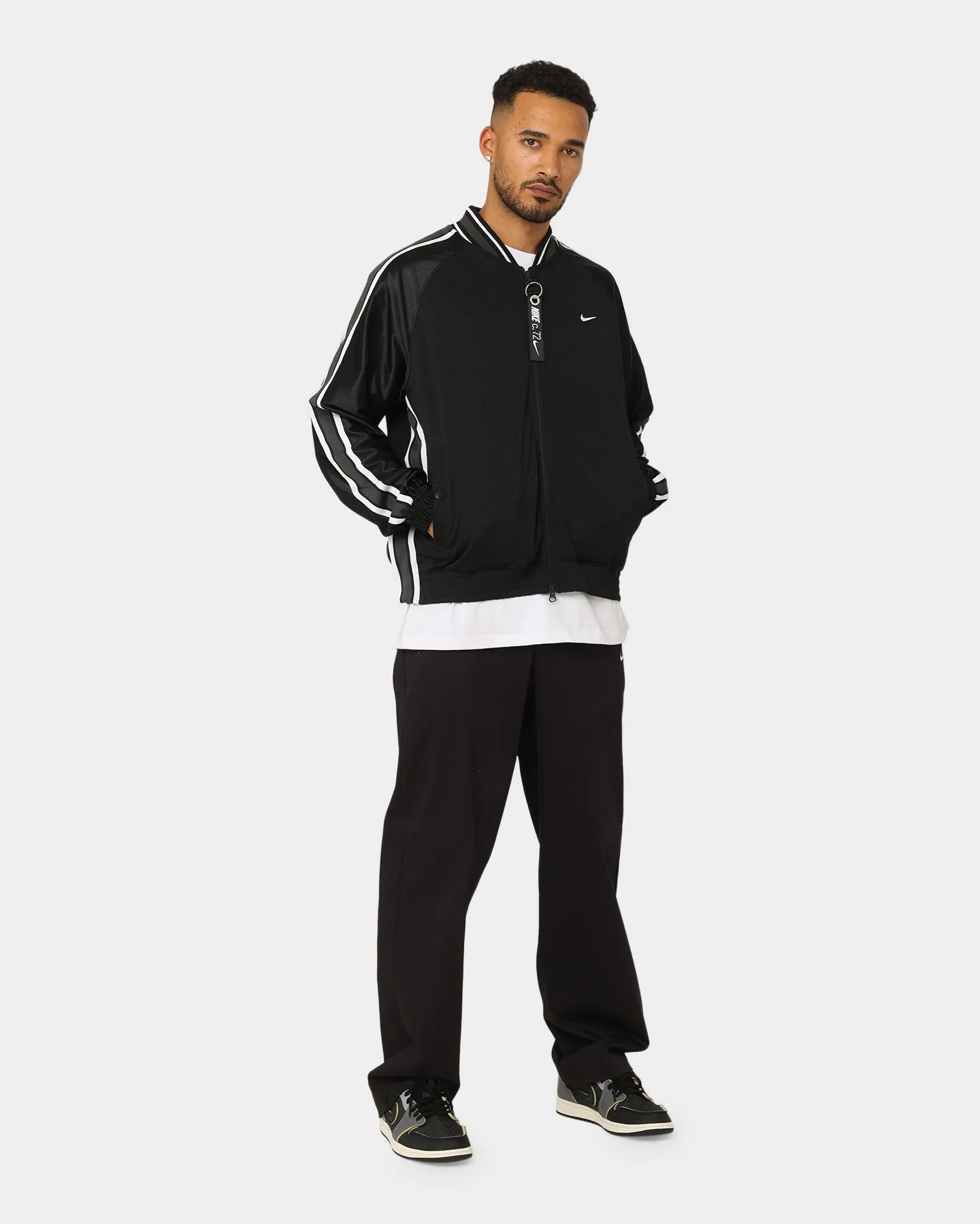 Nike Basketball Circa Jacket Black/Black/White Adjustable Wear Service