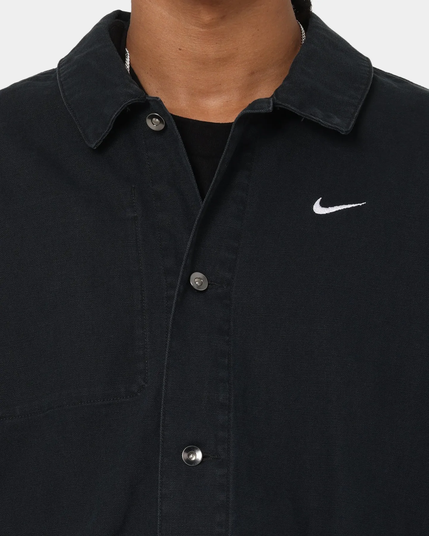 Insulated Comfort Trendy Jacket Design Nike Nike Life Unlined Chore Jacket Black/White