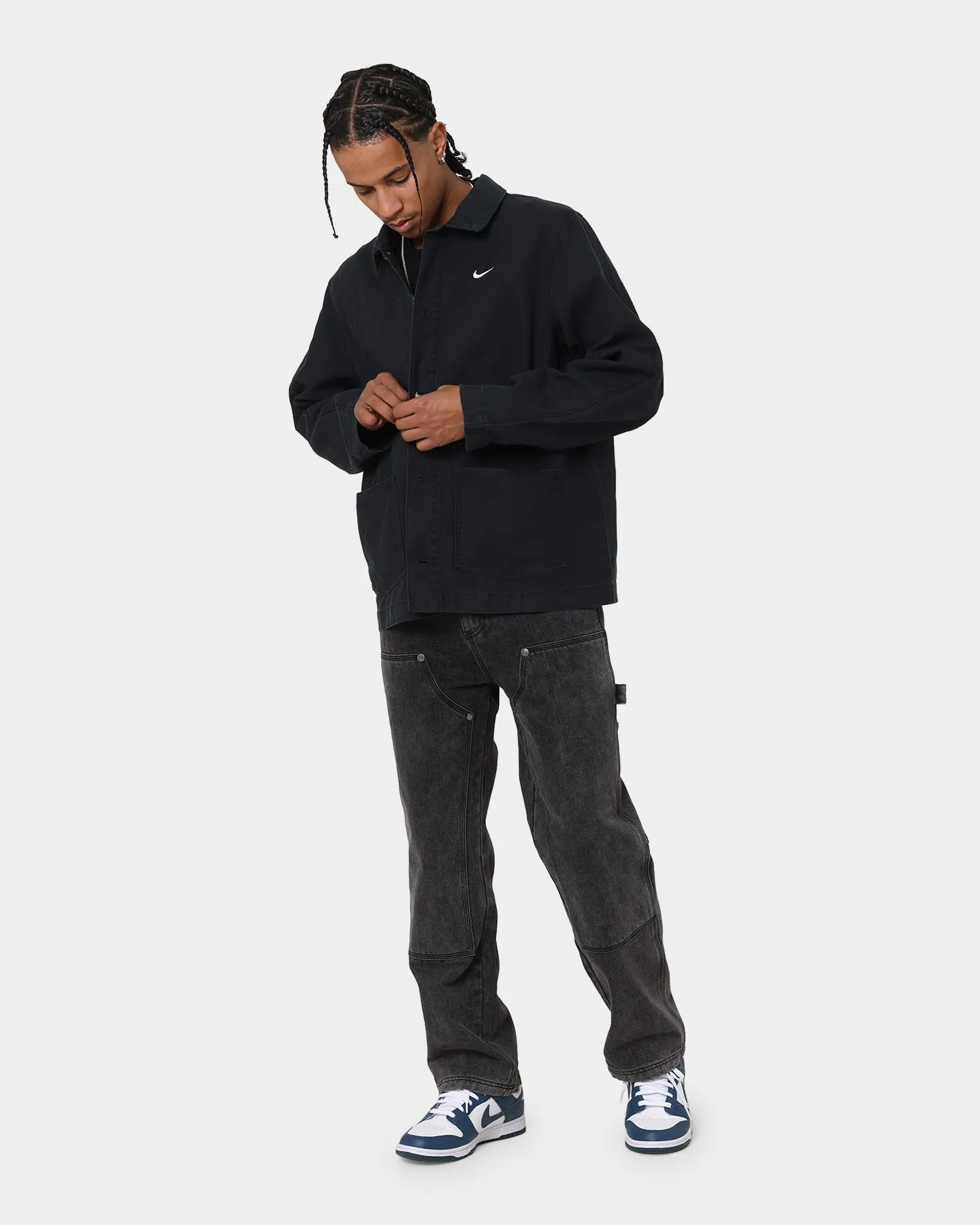 WindproofConstruction Nike Nike Life Unlined Chore Jacket Black/White