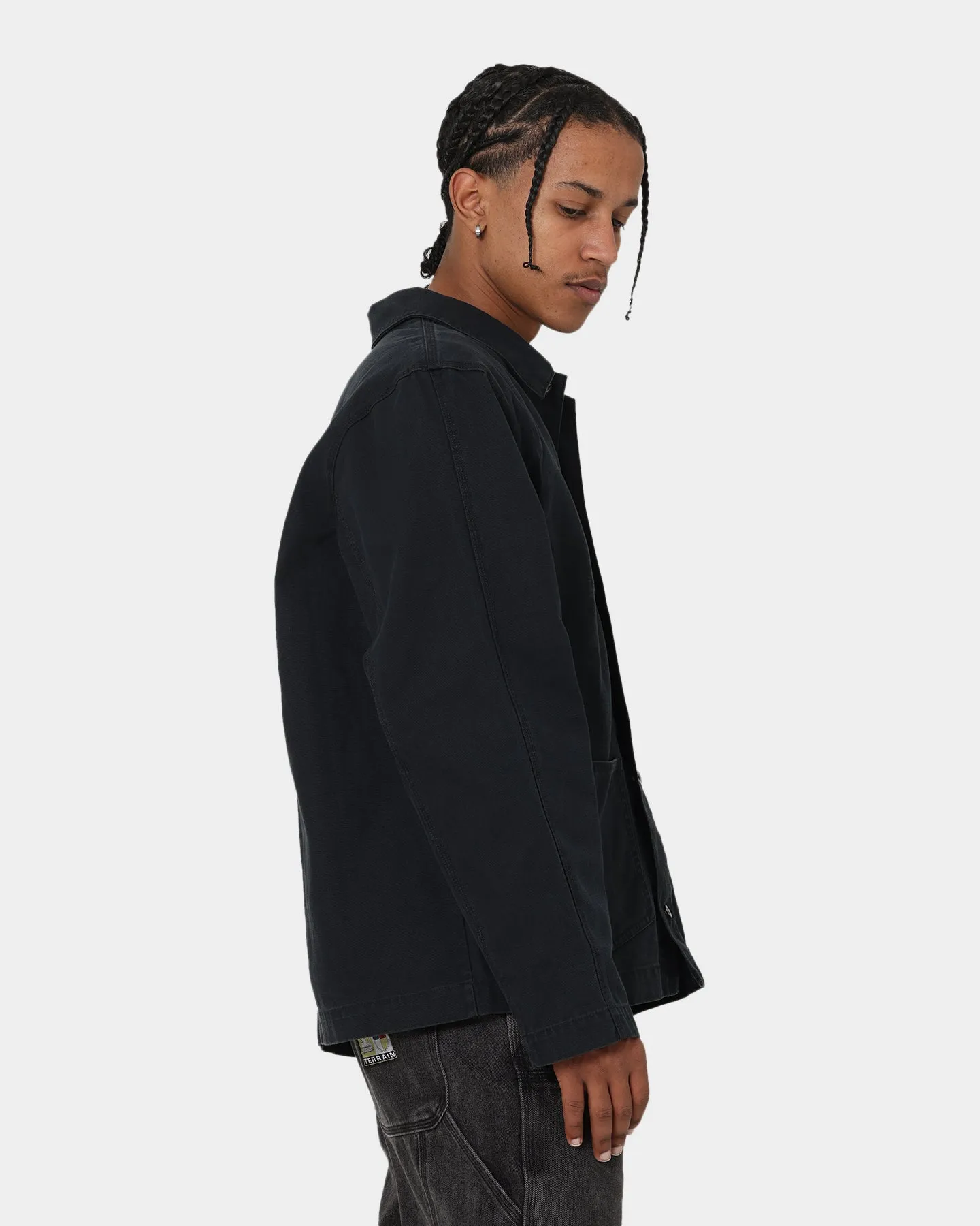 YKK Zipper Hardware Nike Nike Life Unlined Chore Jacket Black/White