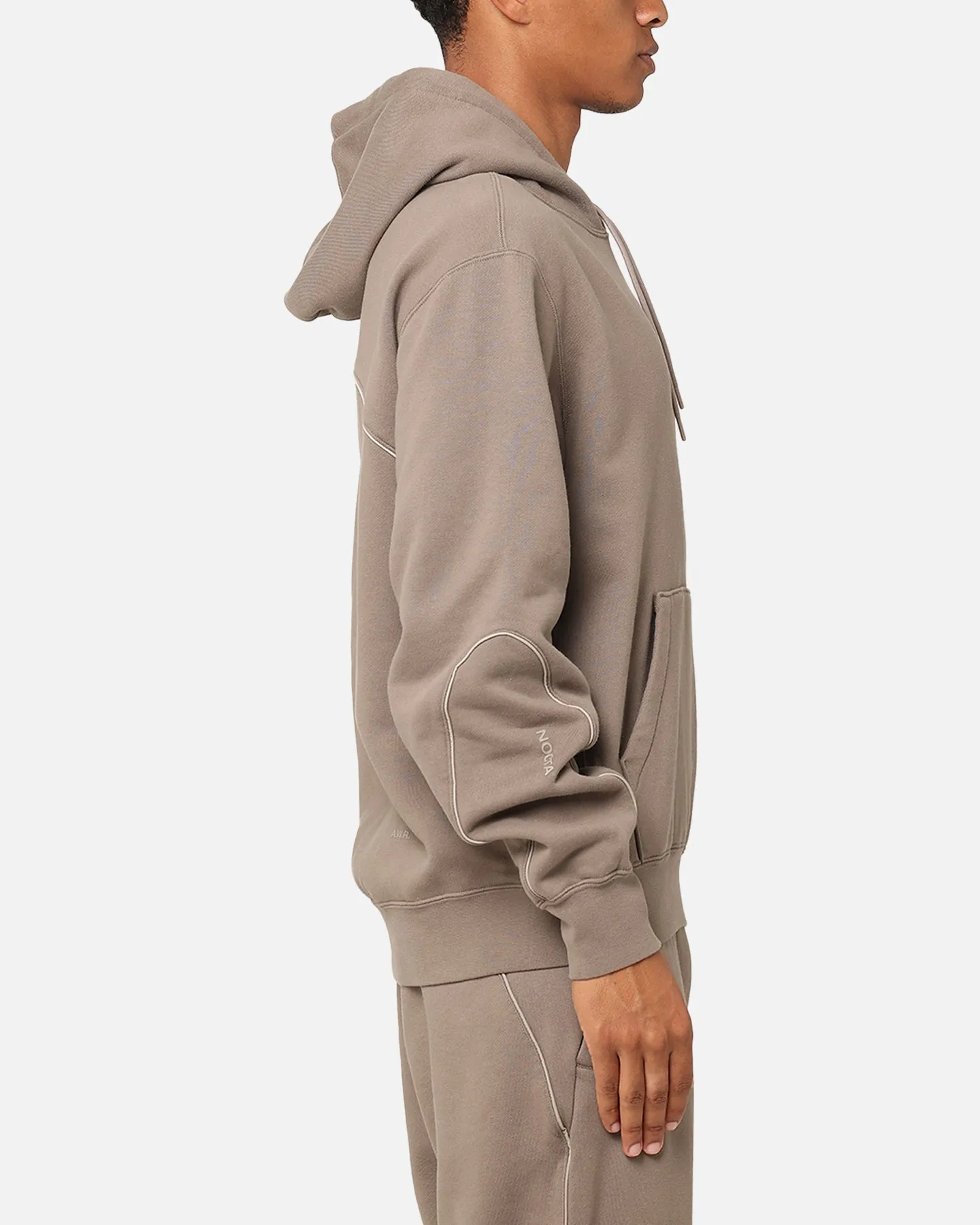 Nike Nocta Fleece Hoodie Olive Grey Ergonomic Shoulder Design