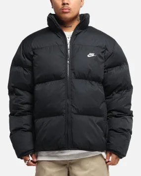 Nike Sportswear Club Puffer Jacket Black/White Outdoor Layer clean design