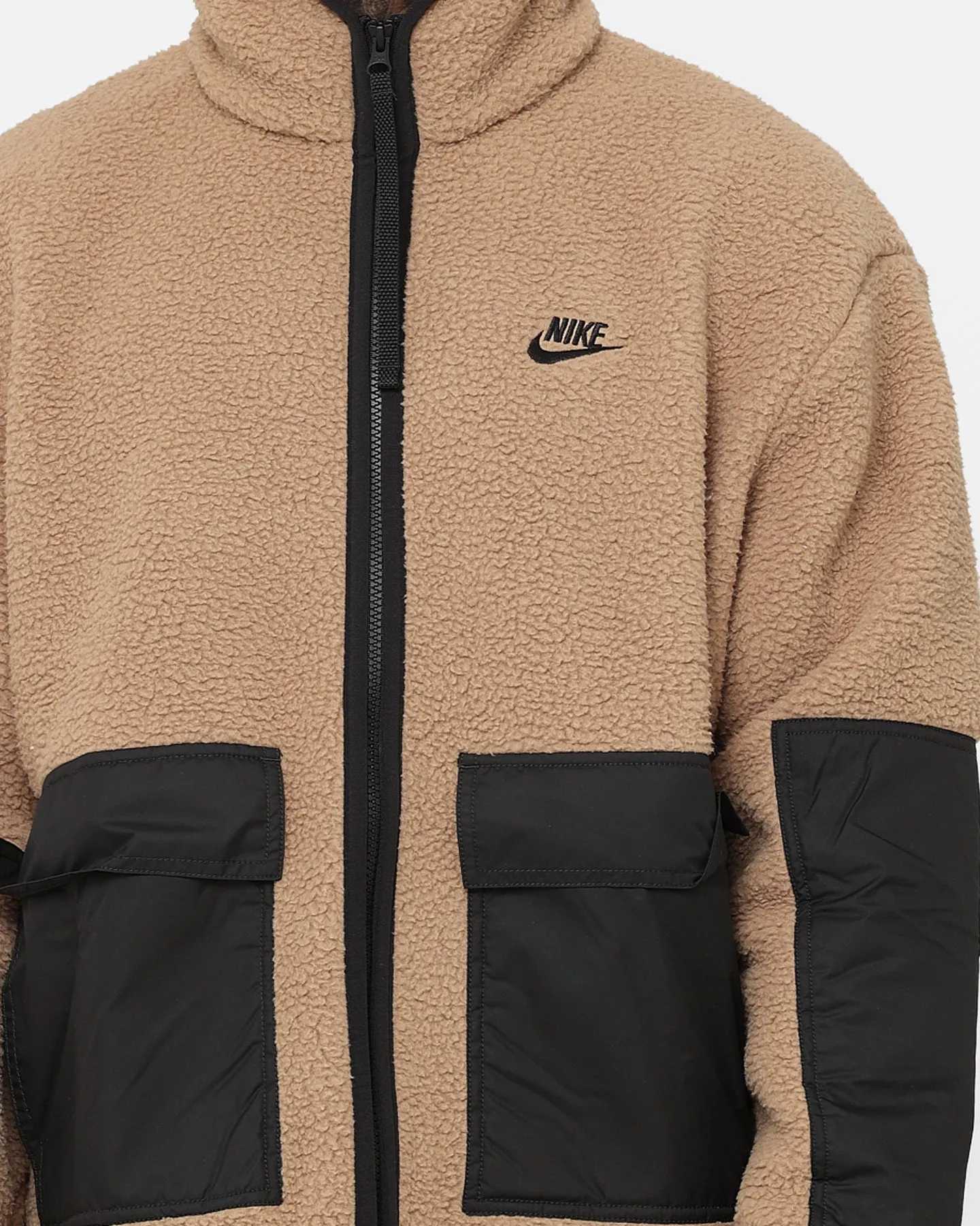 popular among adults Nike Sportswear Sherpa Jacket Dark Driftwood/Black