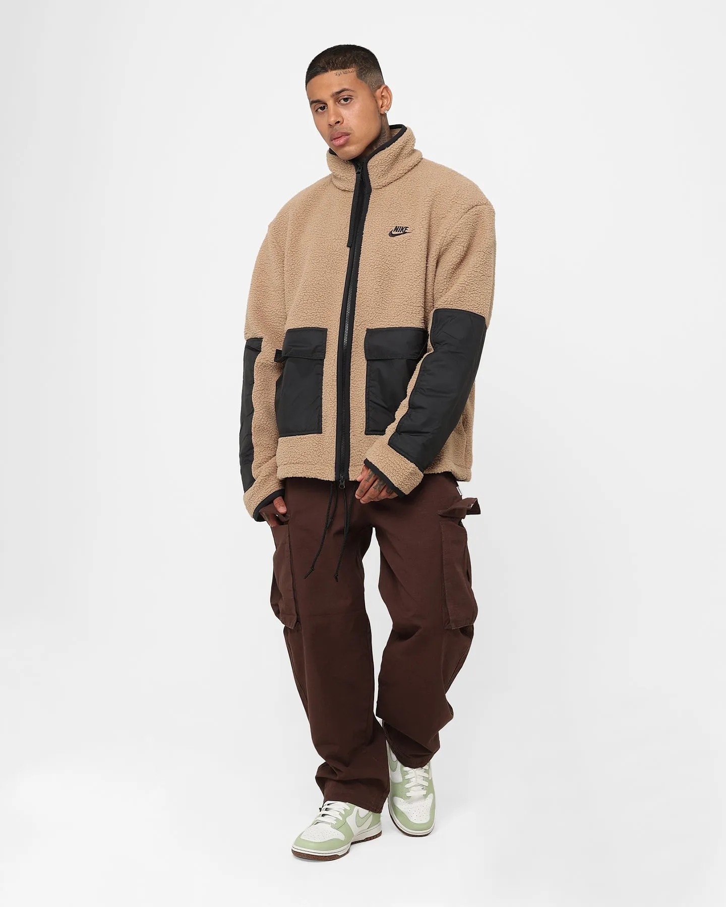 Nike Sportswear Sherpa Jacket Dark Driftwood/Black Organizer