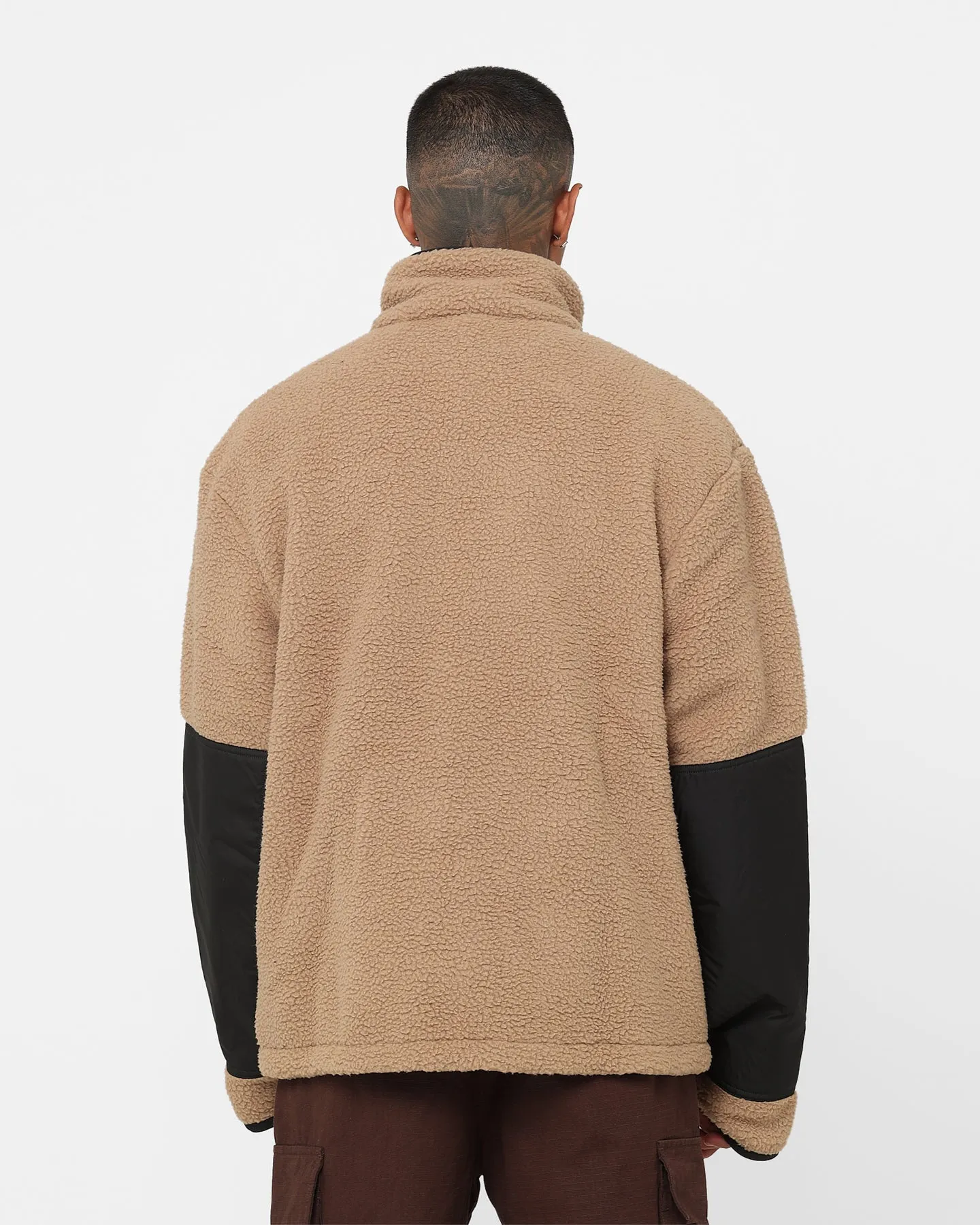 Nike Sportswear Sherpa Jacket Dark Driftwood/Black theater performance Art Exhibition