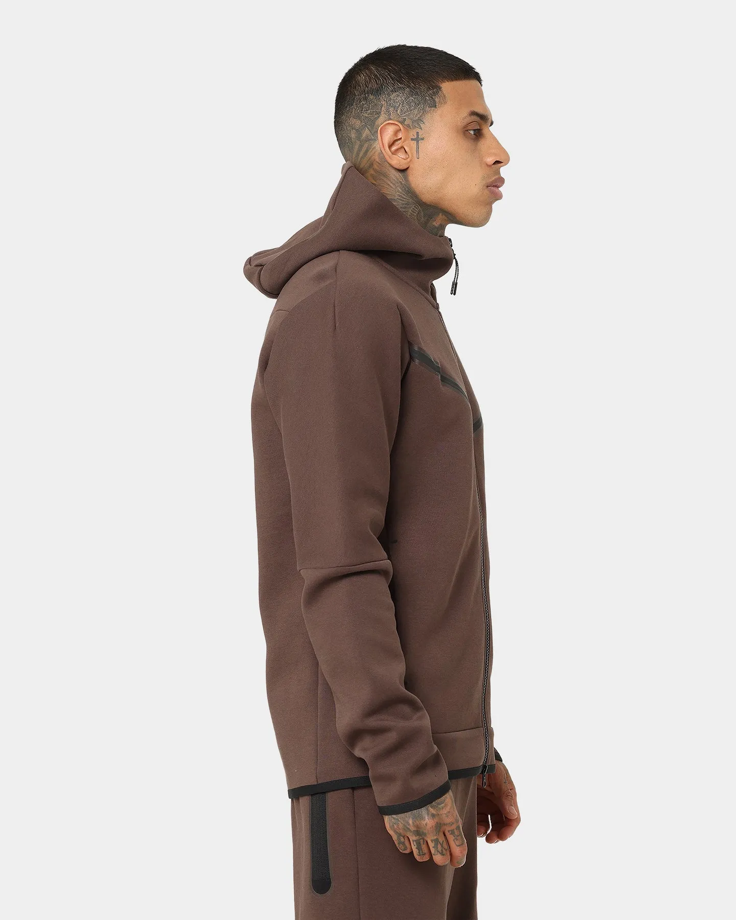performance day Nike Sportswear Tech Fleece Full Zip Hoodie Baroque Brown