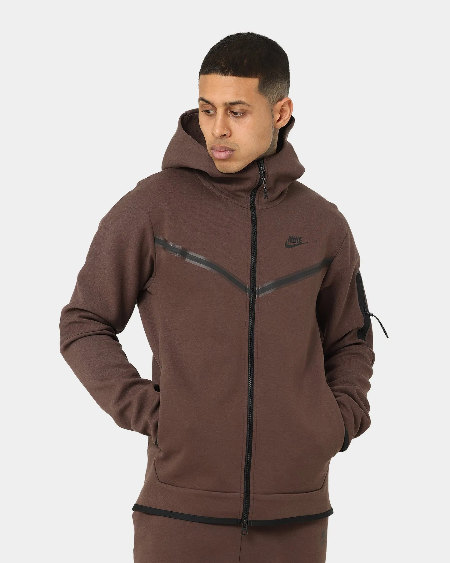 high - street buy Nike Sportswear Tech Fleece Full Zip Hoodie Baroque Brown