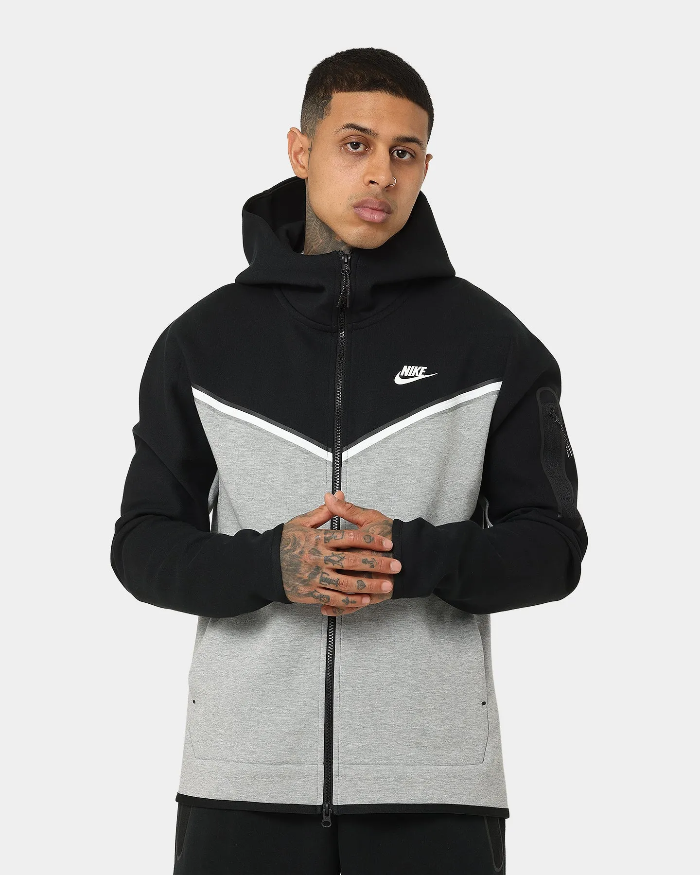 Nike Sportswear Tech Fleece Full-Zip Hoodie Black/Dark Grey Heather college HighCollar Design