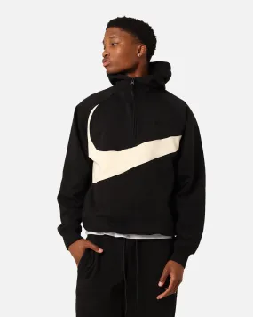 Remember All Season Fit Nike Swoosh Fleece Half-Zip Hoodie Black/Coconut Milk