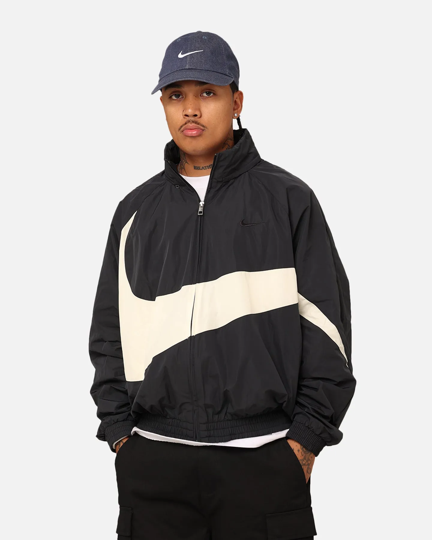 Nike Swoosh Woven Jacket Black/Coconut Milk Participate Removable Inner Layer