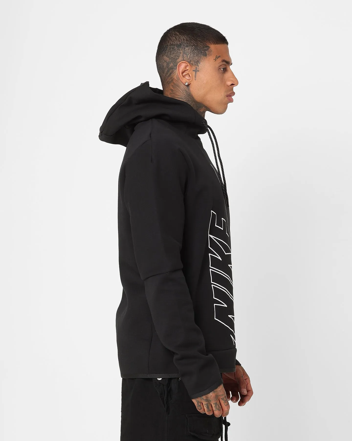 Culture Nike Tech Fleece Graphic Pullover Hoodie Black/Black