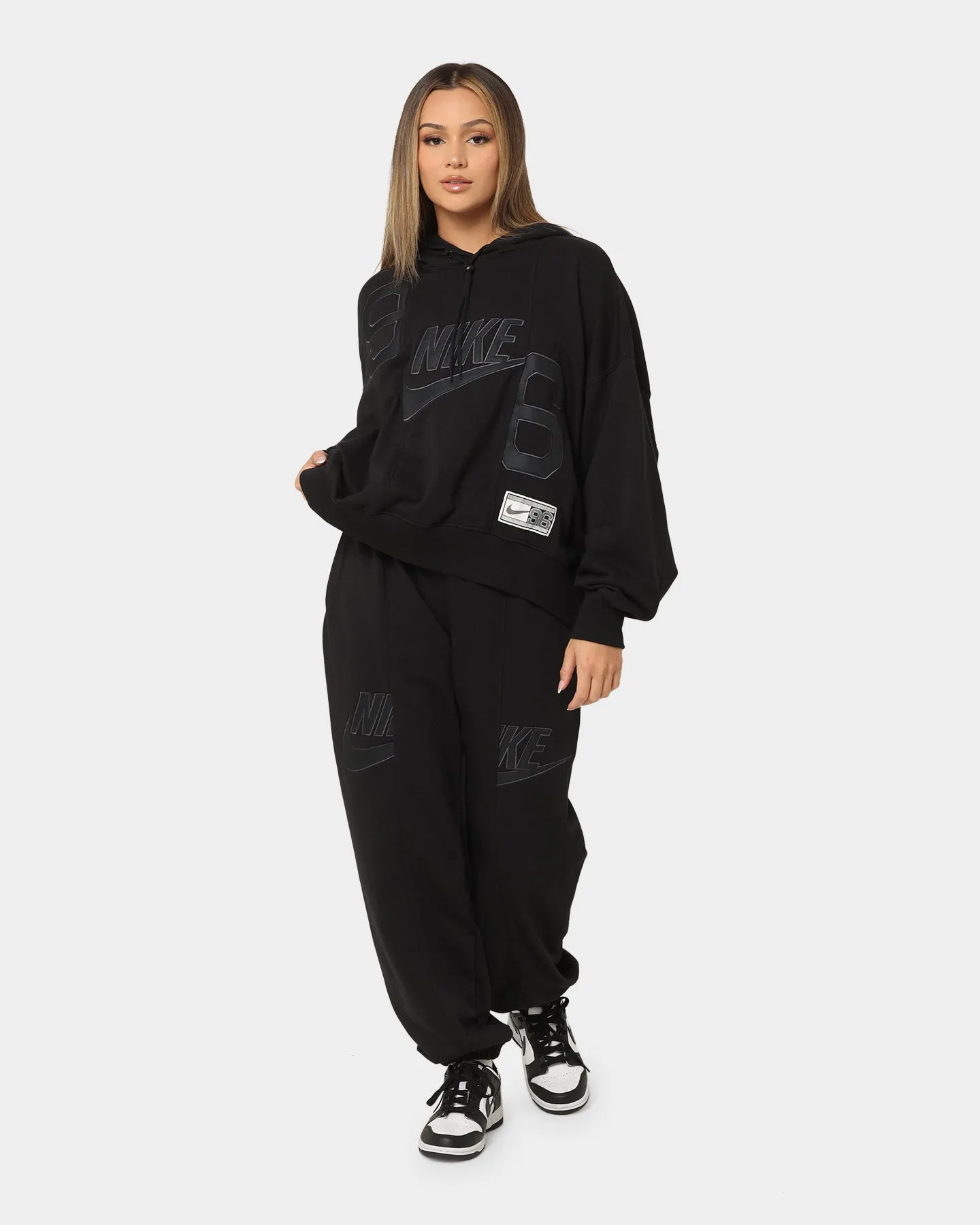 waterproof Nike Women's Nike Sportswear Circa 96 Fleece Hoodie Black