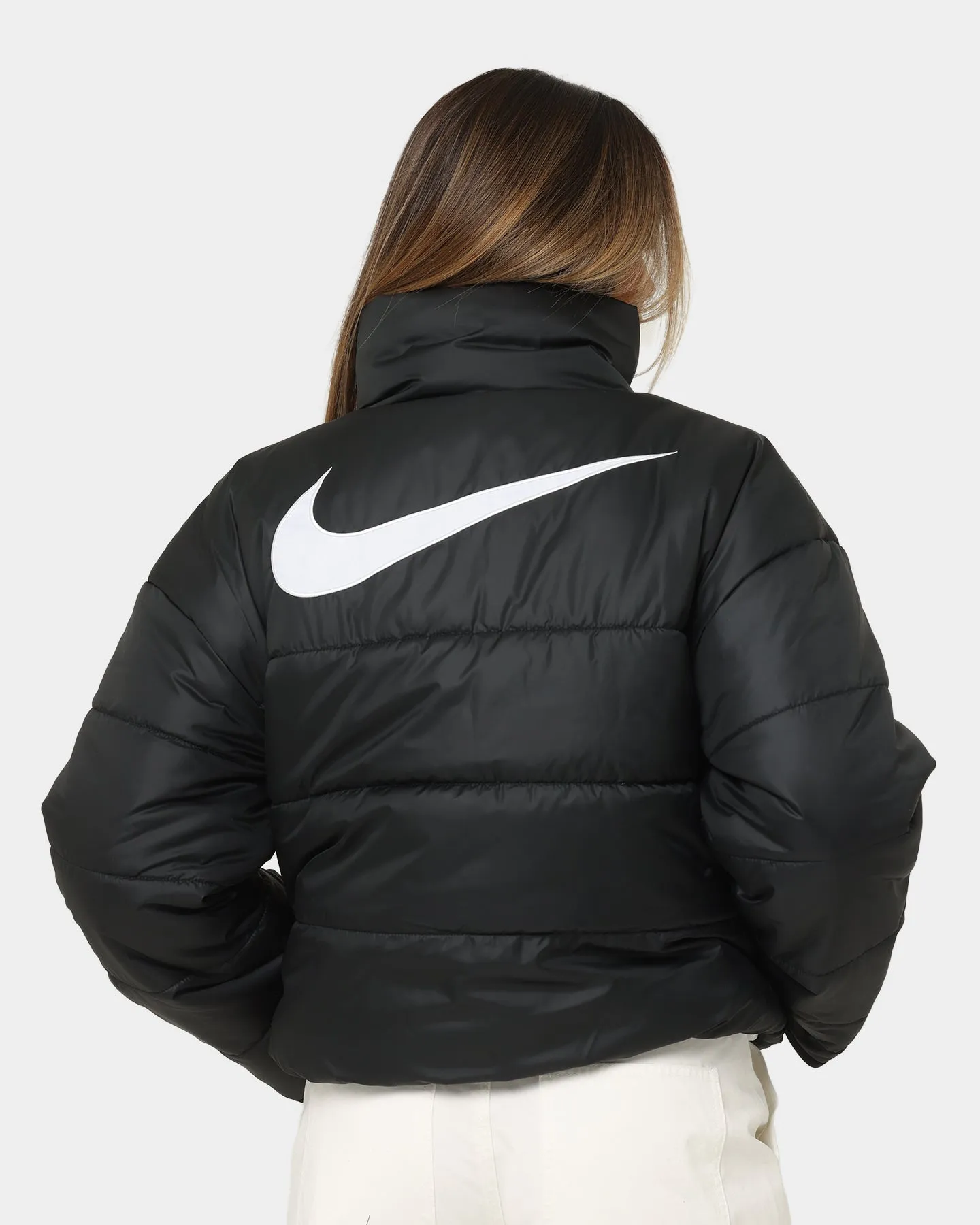 Nike Women's Nike Sportswear Therma-FIT Repel Classic Reversible Jacket Black/White/Black Reinforced Elbows