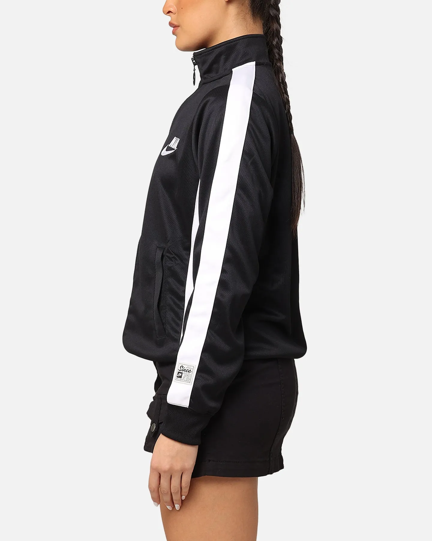 Faux Fur Nike Women's Sportswear Jacket Black/White/White
