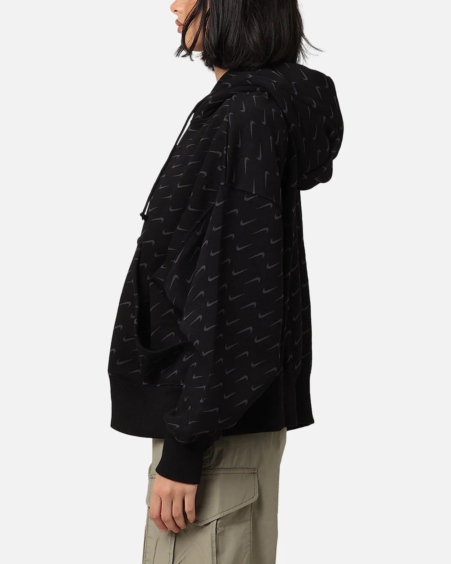 Quilted Inner Layer actors Nike Women's Sportswear Pheonix Oversized Fleece Hoodie Black