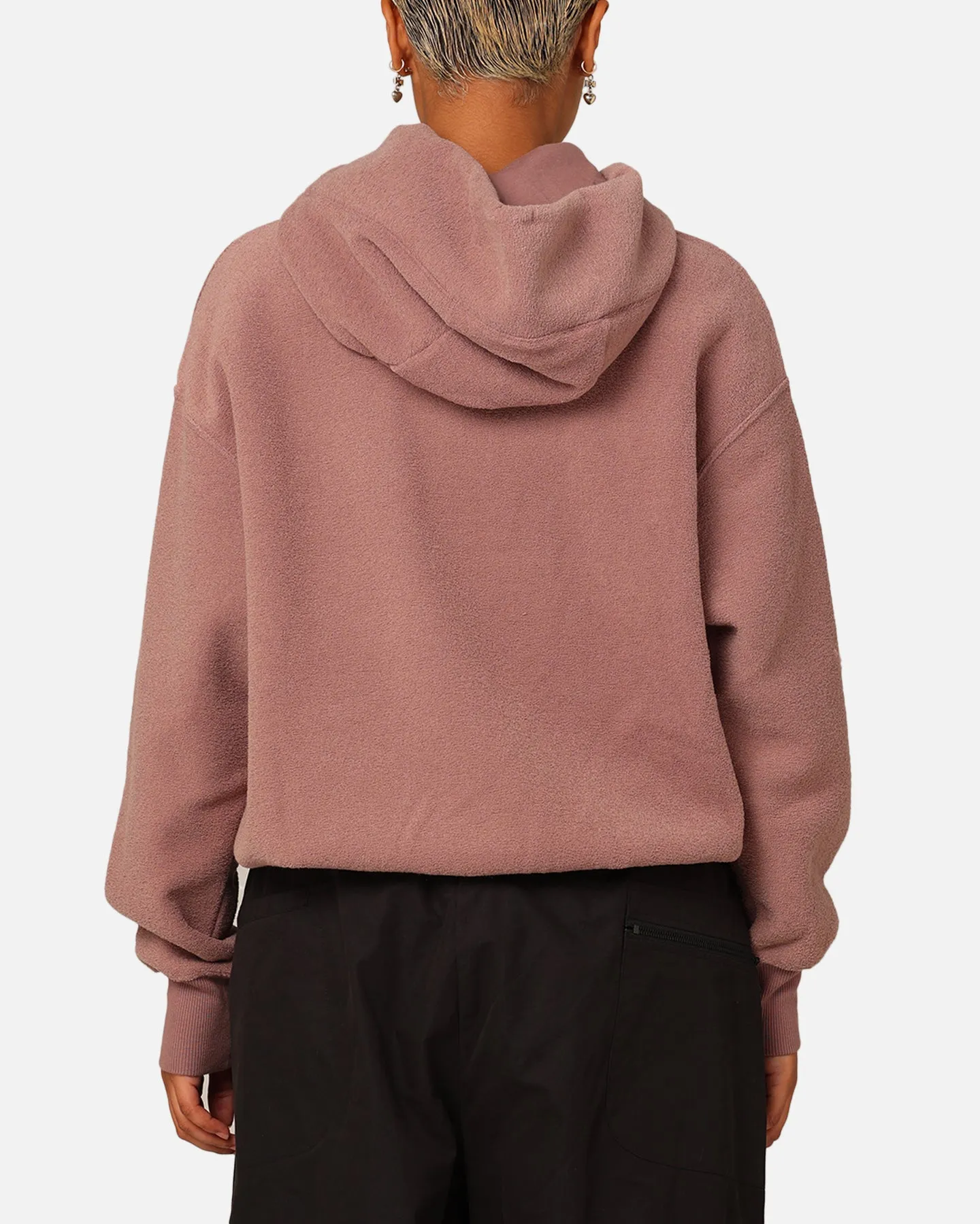 Circulate MoistureWicking Nike Women's Sportswear Phoenix Plush Cosy Fleece Hoodie Smokey Mauve/Black