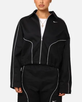 Nike Women's Sportswear Street Woven Jacket Black/Light Plum Front Pockets
