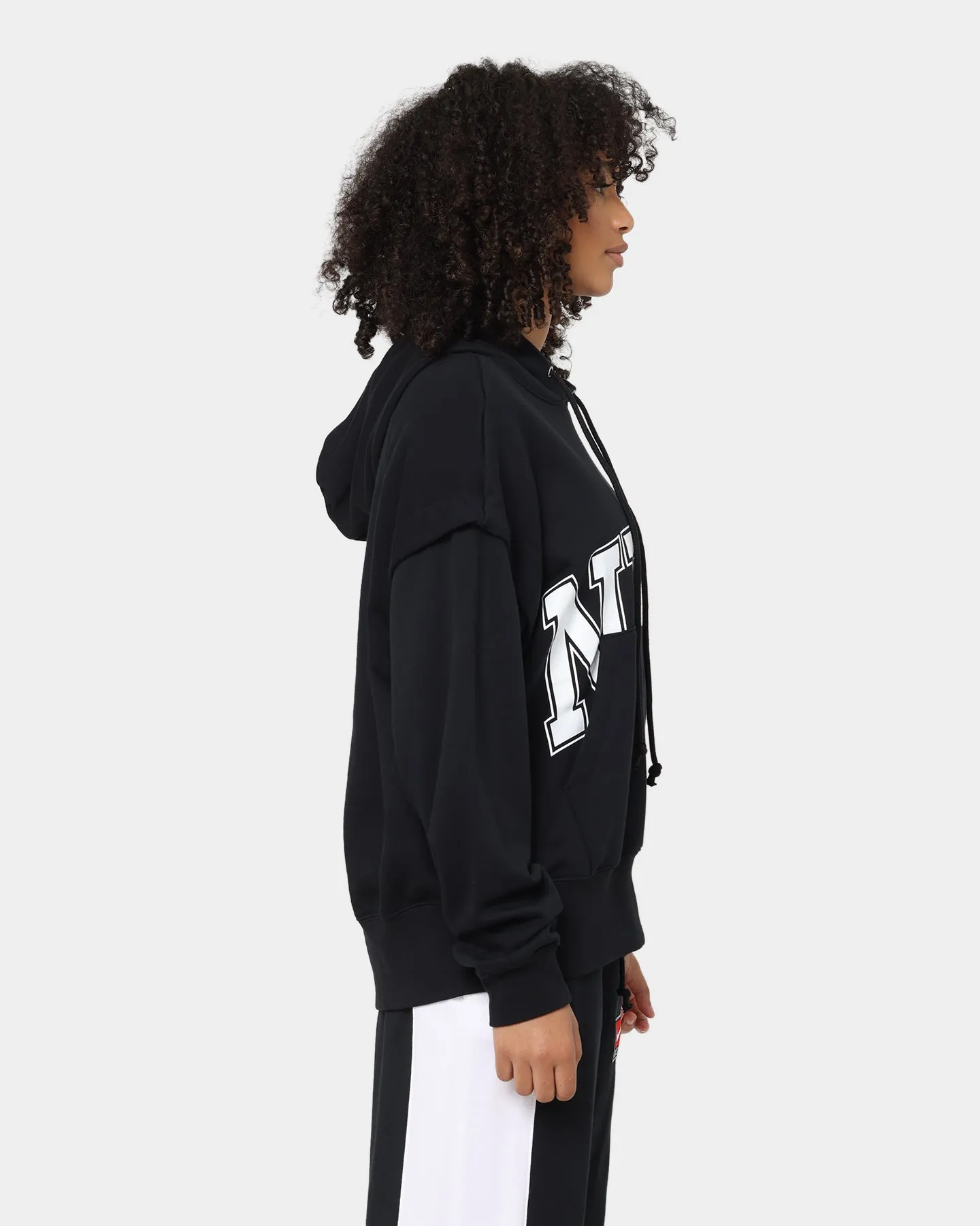 Nike Women's Sportswear Team Nike Fleece Hoodie Black/Black/White Strategy