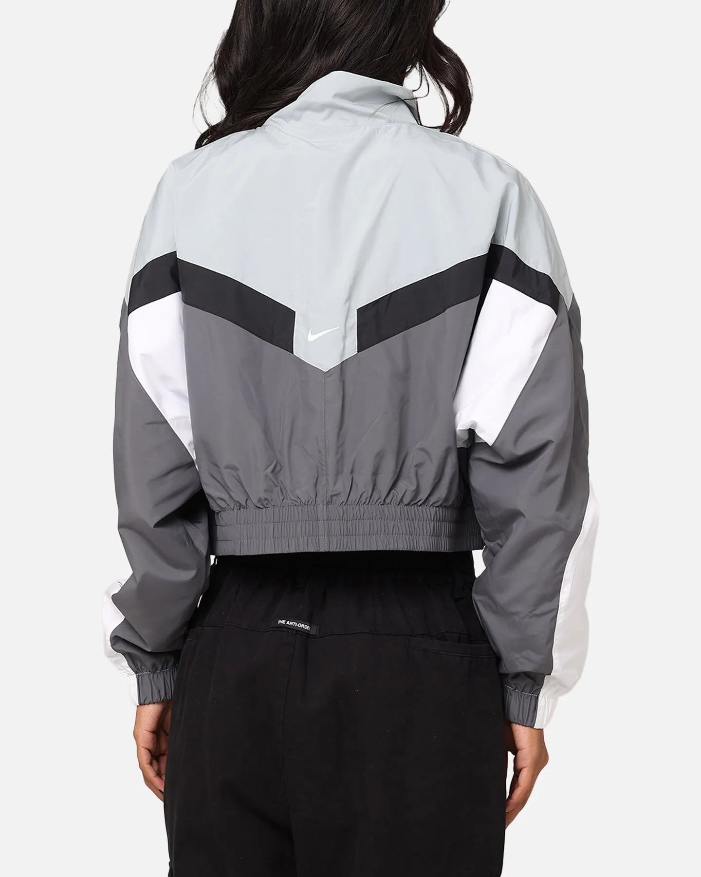 Winter Shield Stand Nike Women's Sportswear Woven Street Jacket Iron Grey/Light Pumice/White