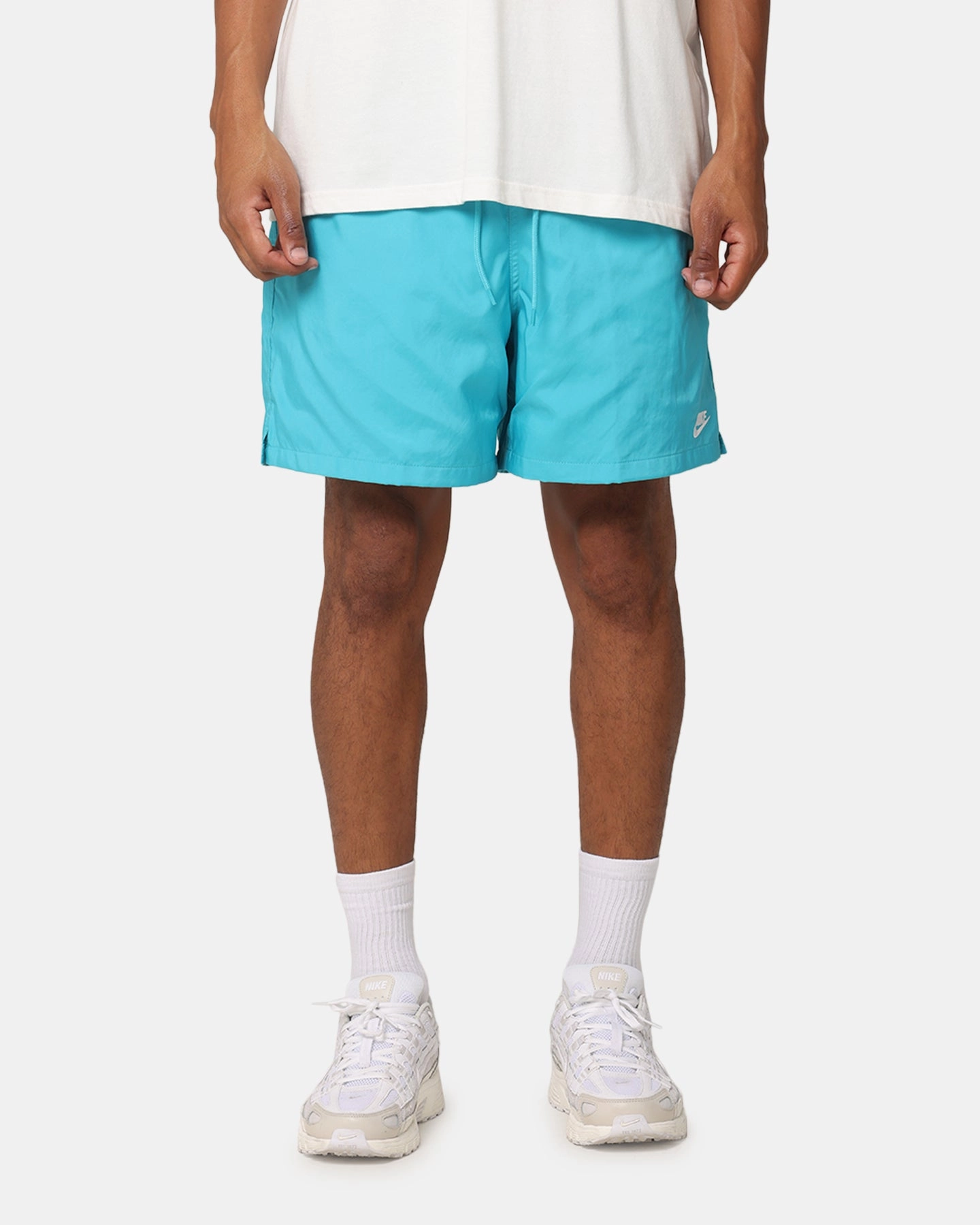Non Cling Material Nike Club Flow Shorts Dusty Cactus/White