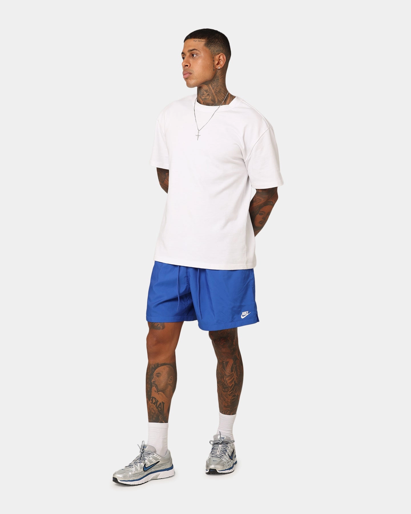 cycling clothing Nike Club Flow Shorts Game Royal/White