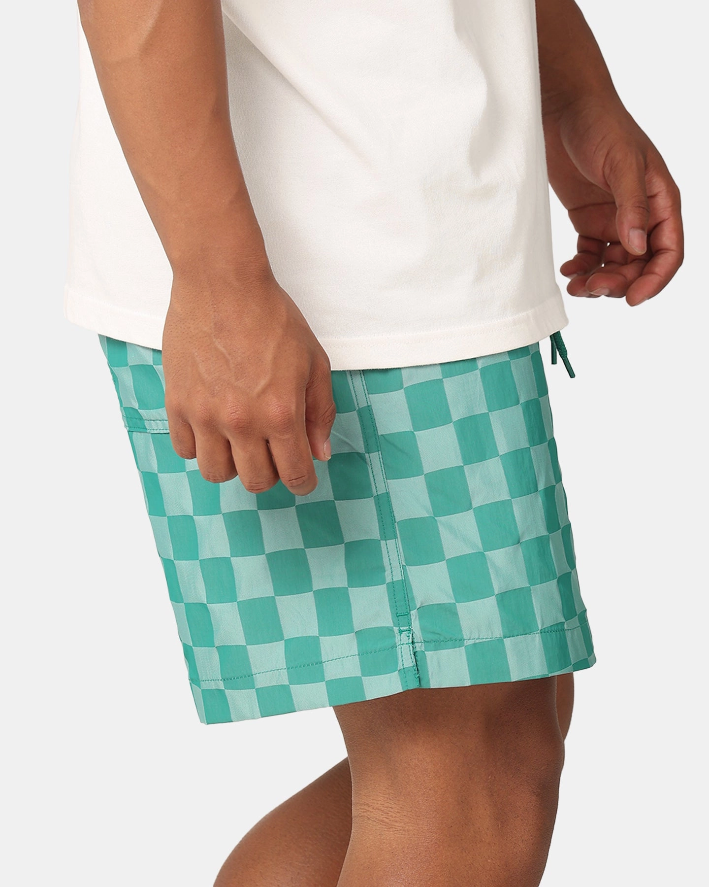 Easy Movement Recycled Polyester Blend Nike Club Flow Shorts Malachite/White