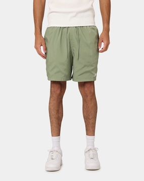 low waisted Nike Club Flow Shorts Oil Green/White
