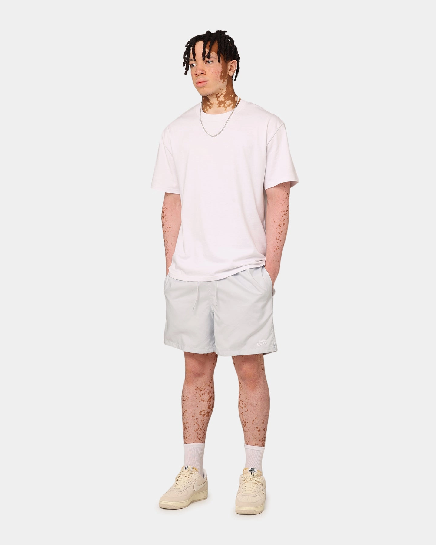 Warm Weather Style Nike Club Flow Shorts Pure Platinum