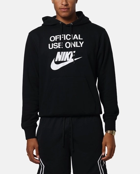 spandex blend Minimalist Lifestyle Nike Club French Terry Pullover Hoodie Black/Black/White