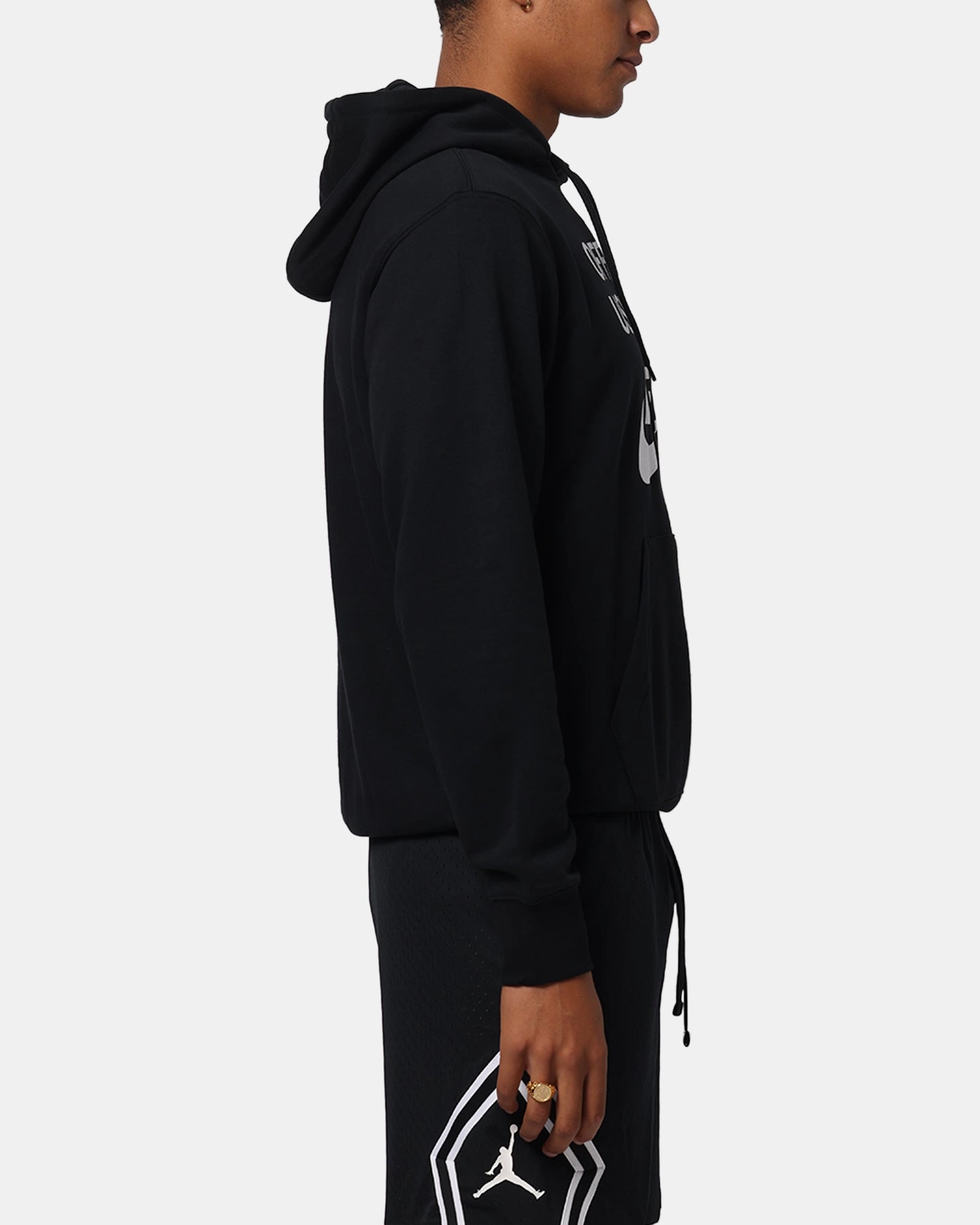 Nike Club French Terry Pullover Hoodie Black/Black/White Stylish Comfort