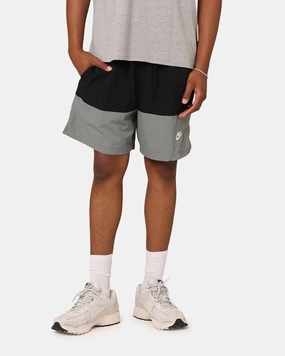 Nike Club  Woven Colour-Blocked Shorts Black/Smoke Grey Water Repellent Coating anti slip grip