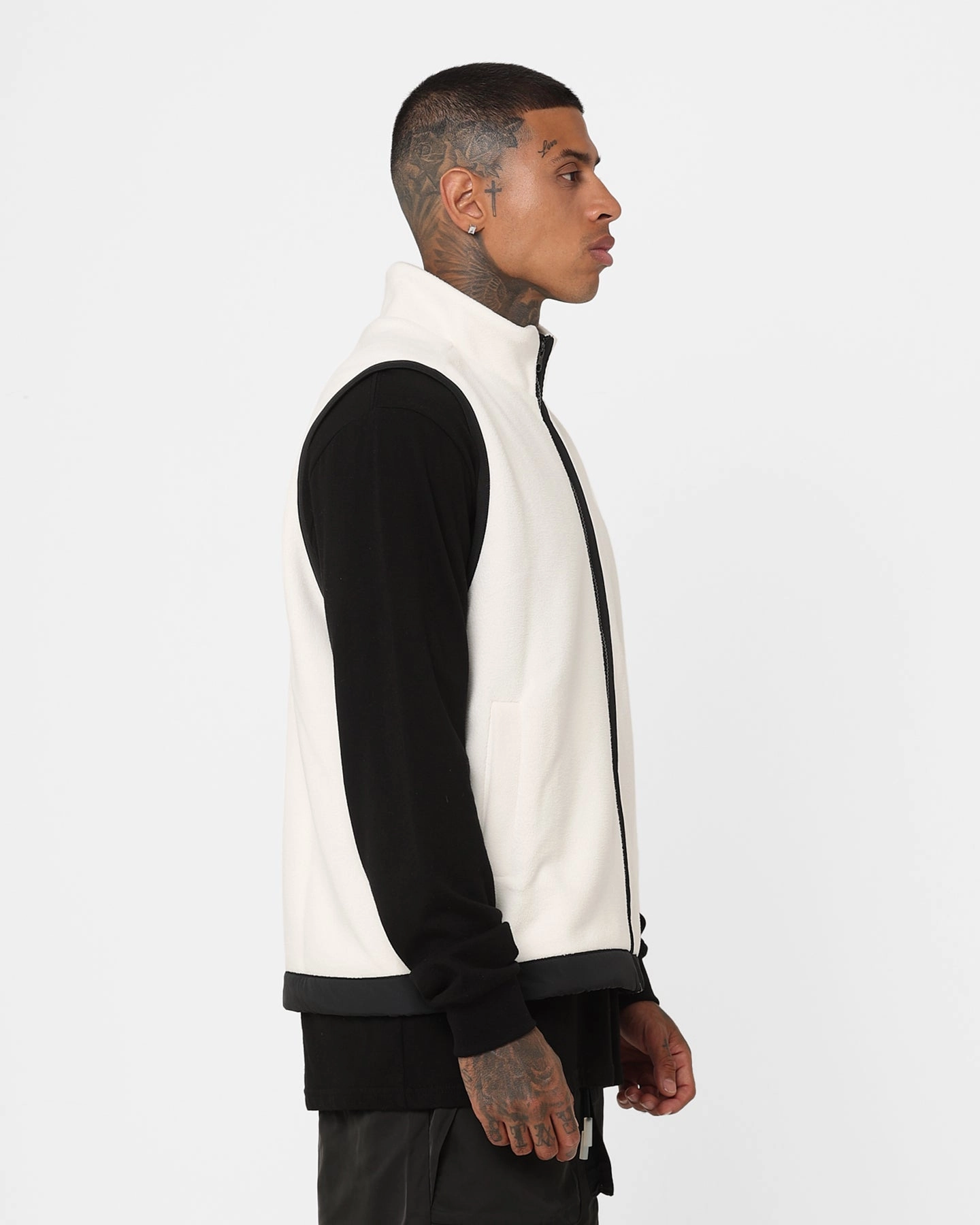 Nike Fleece Winter Vest Sail/Black/Black Money Quilted Stitching