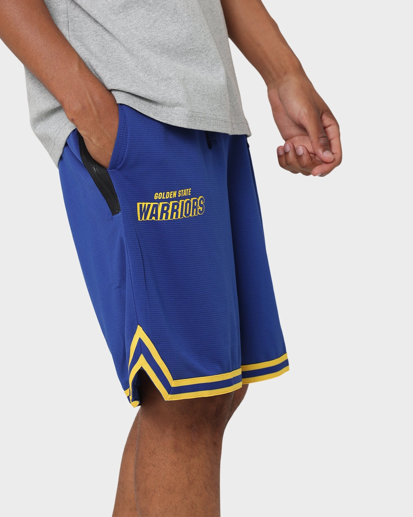 Nike Golden State Warriors Courtside Nike Dri-FIT NBA Shorts Rush Blue Durable Stitching