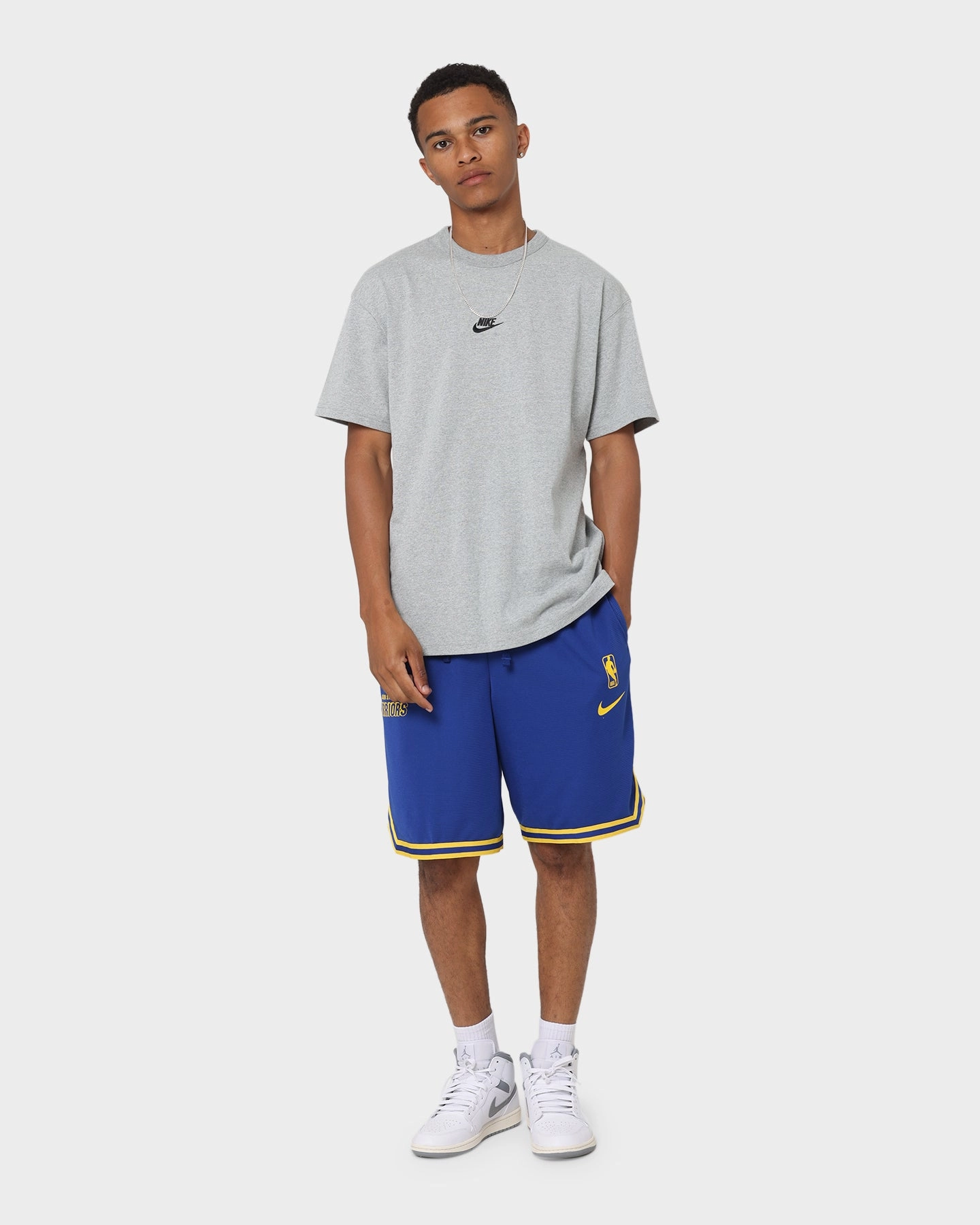 Nike Golden State Warriors Courtside Nike Dri-FIT NBA Shorts Rush Blue Luxury Brand Layered Cuff Design