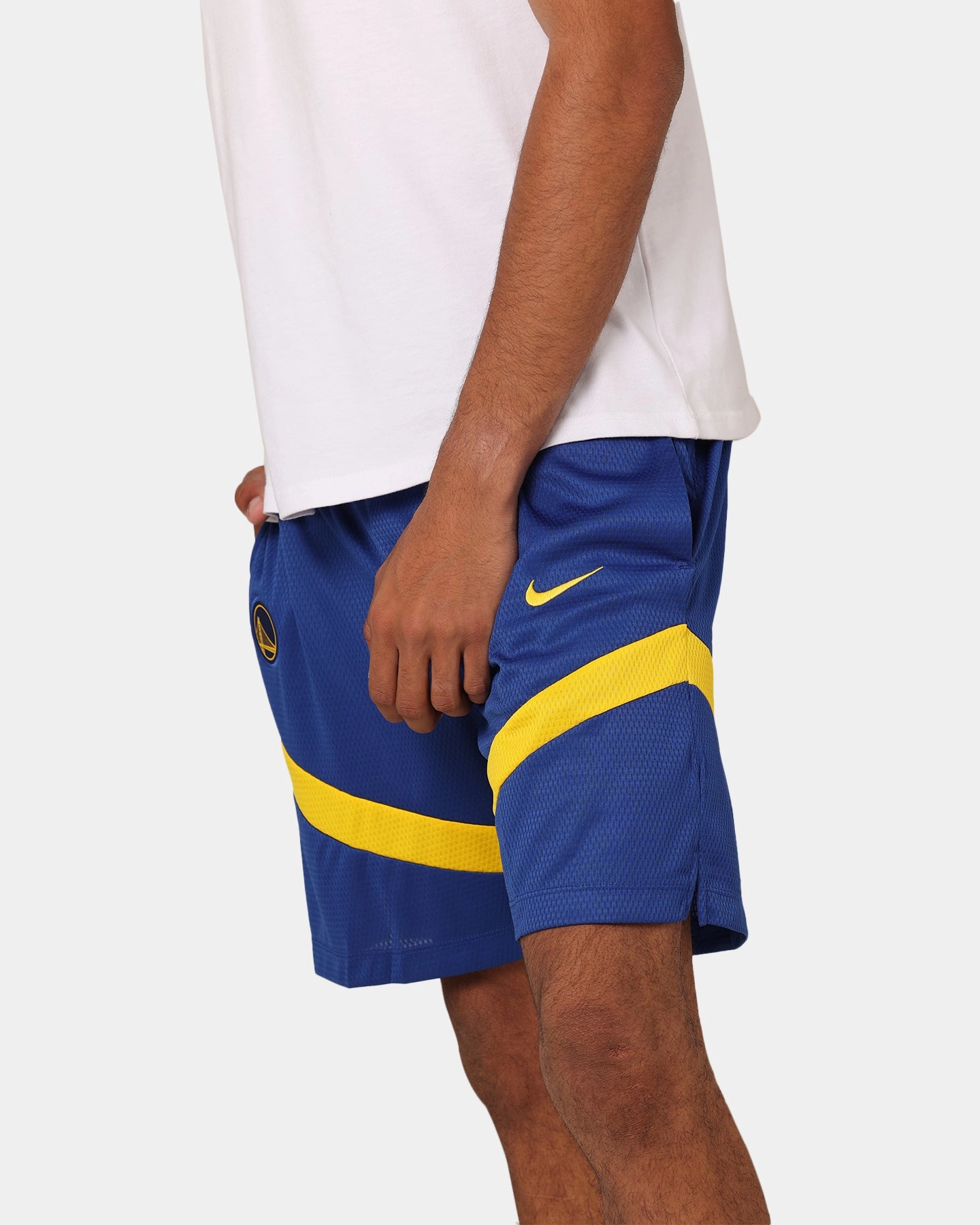 Non Irritating Tags Nike Golden State Warriors Dri-FIT Practice Icon  Shorts Rush Blue