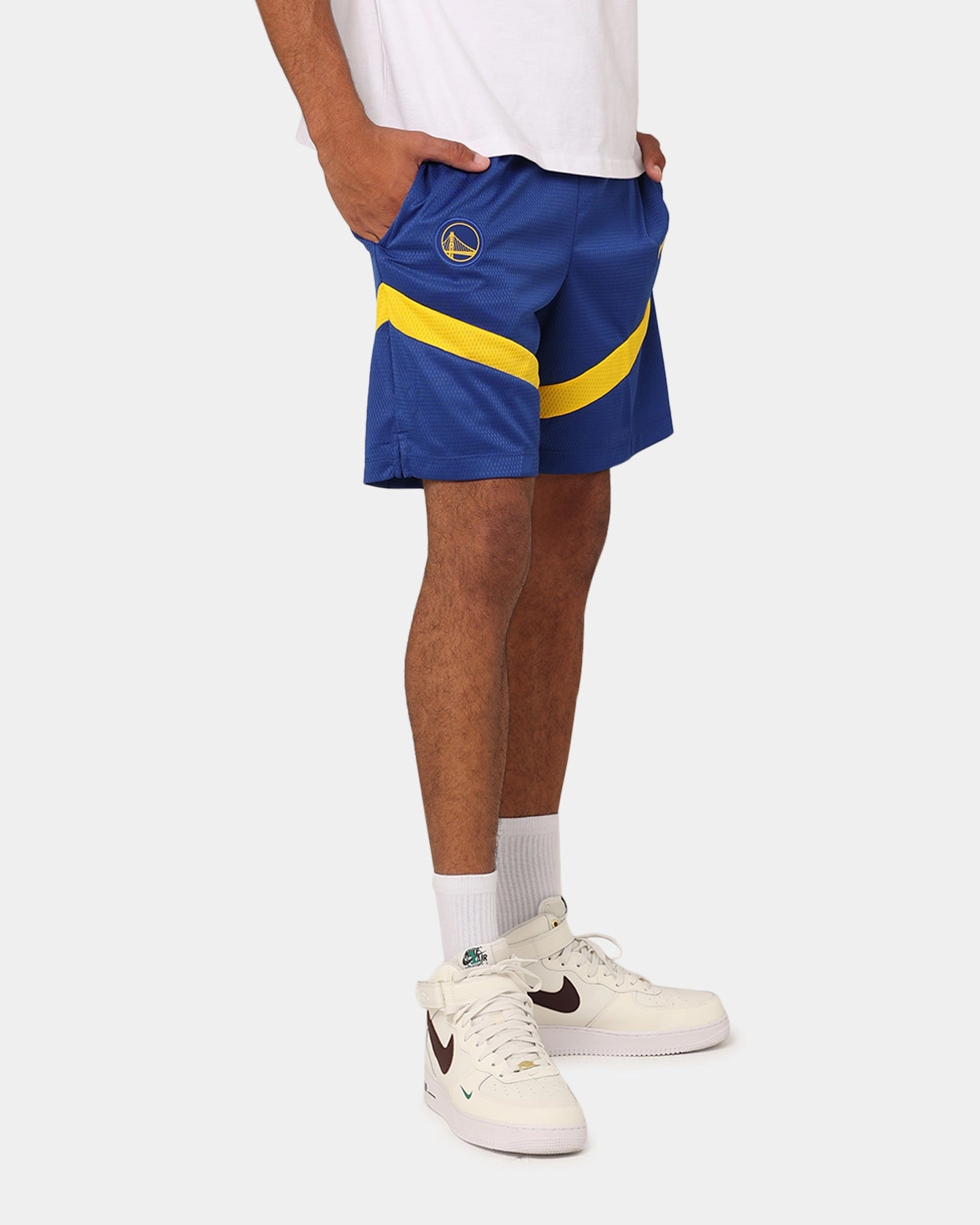 Nike Golden State Warriors Dri-FIT Practice Icon  Shorts Rush Blue Comfortable Wear