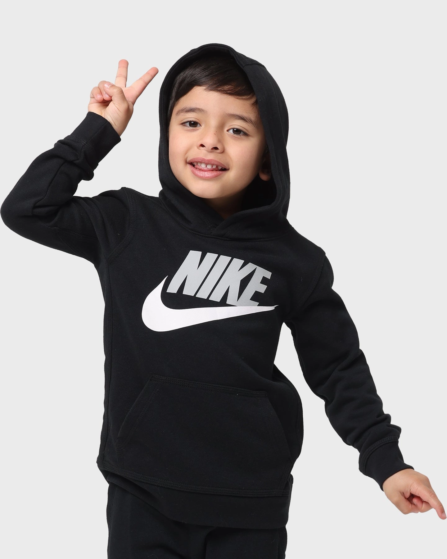 Nike Kid's Club HBR FT PO Hoodie Black summer season Weather Resistant Coating